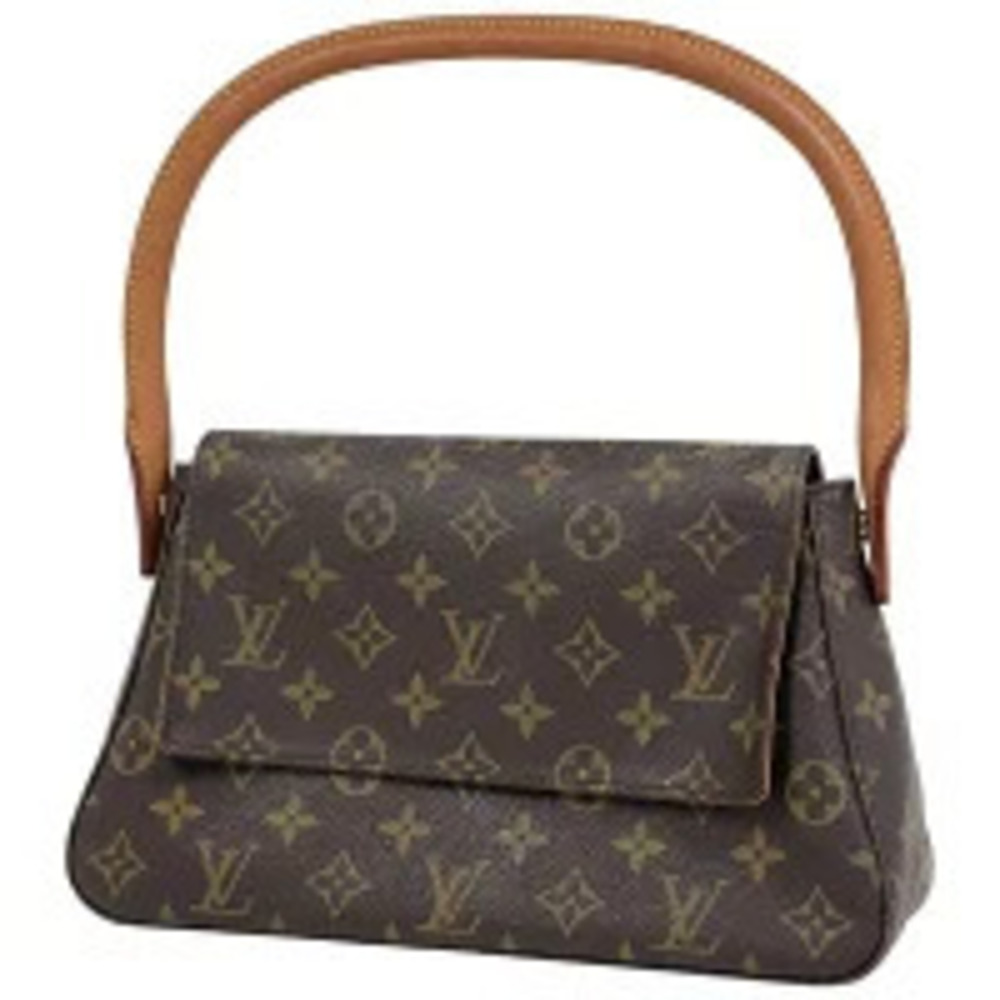Louis Vuitton Looping Shoulder Bag Hobo Handbag Monogram Brown